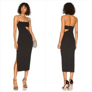 Lovers and Friends Charlotte Midi Dress in Black Small